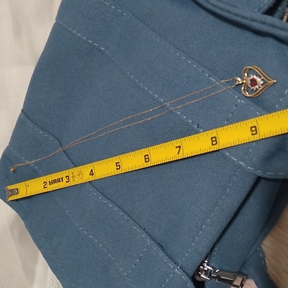 SALE! 10kt Yellow Gold Diamond Ruby Heart Pendant W Original 10kt Gold Chain 20" - Picture 11 of 11